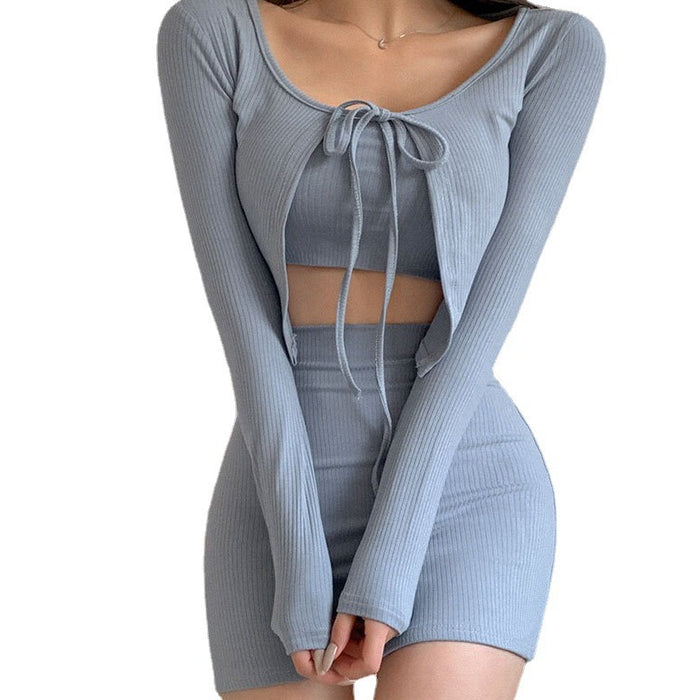 Wholesale Simple and fashionable new split four piece swimsuit sexy skirt style