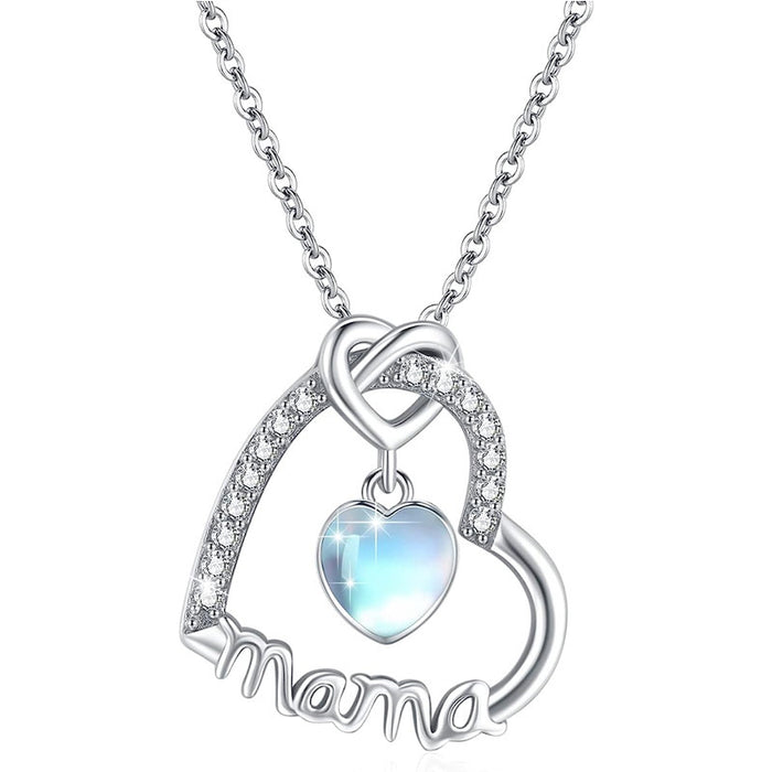 Wholesale  Heart Pendant Necklace Elegant Moonstone