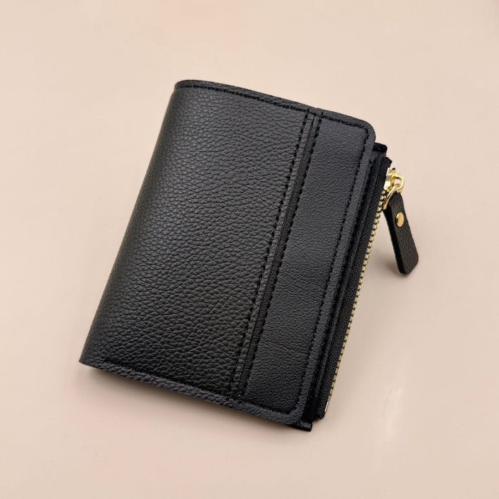Wholesale Trendy Women' s Large PU Wallet Card Holder with Zipper Coin Purse Boutique MOQ;2