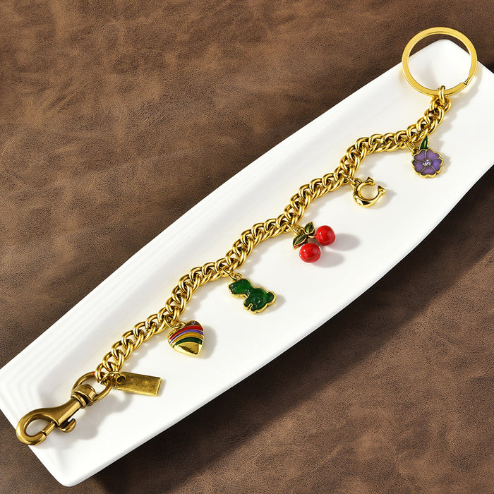 Wholesale Trendy Butterfly Bag Pendant Chain Metal Fashion Accessory