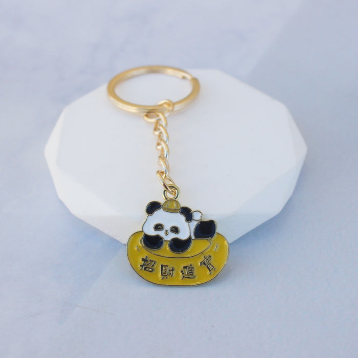 Wholesale Panda keychain  bag pendant  cartoon small gift key chain ornaments
