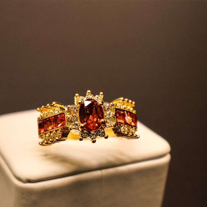 Wholesale Alloy inlaid zircon ring, niche accessory, personalized ring