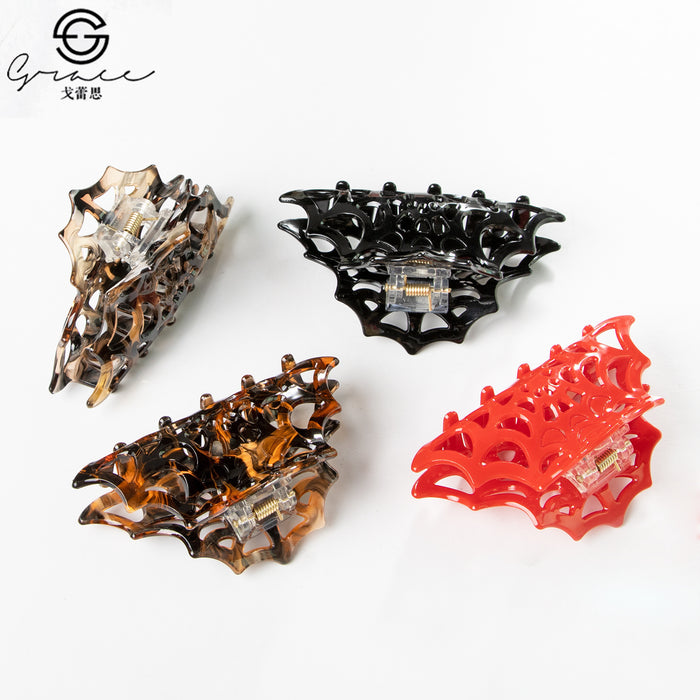 Wholesale  Web Hairpin Acrylic Jewelry Hollow Grab Clip