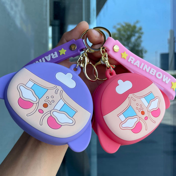 Wholesale Silicone coin purse, couple zipper, coin purse, headphone storage bag, small gift