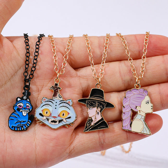 Wholesale KPop cartoon character necklace pendant