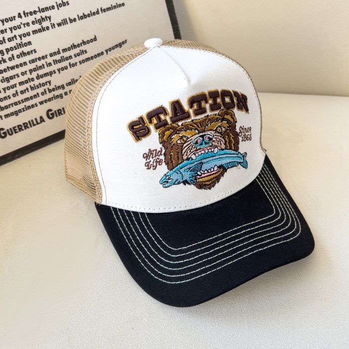 Wholesale Baseball Cap Hip-Hop Mesh Breathable Large Brim Peaked Cap for Adults