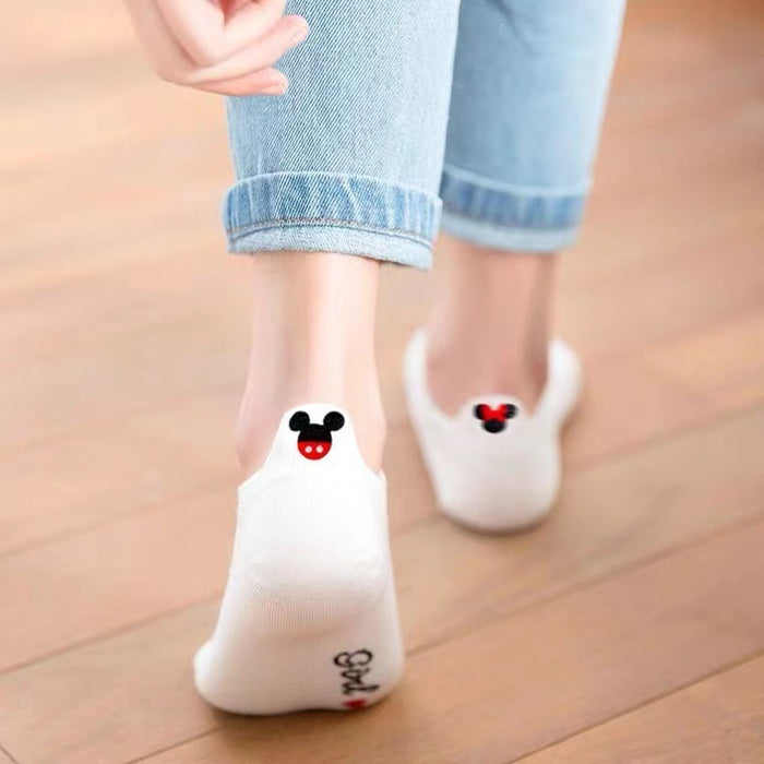 Wholesale Ship socks, short socks, shallow cut, thin design, embroidered heel