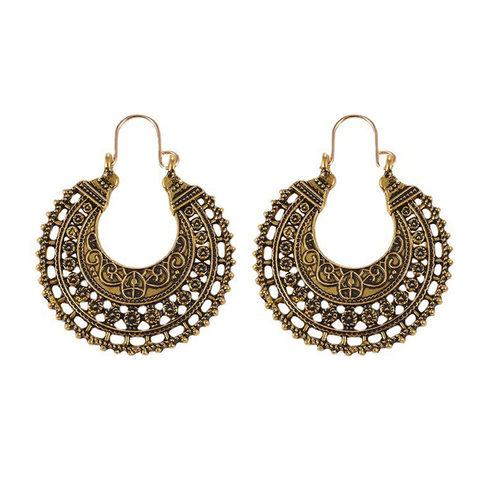 Wholesale Retro Bohemian Hollow Floral Earrings Set 3 Pairs Alloy Geometric Earrings
