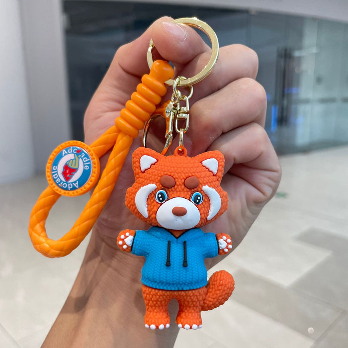 Wholesale Creative cartoon soft rubber cute bear figurine exquisite car keychain backpack pendant small gift