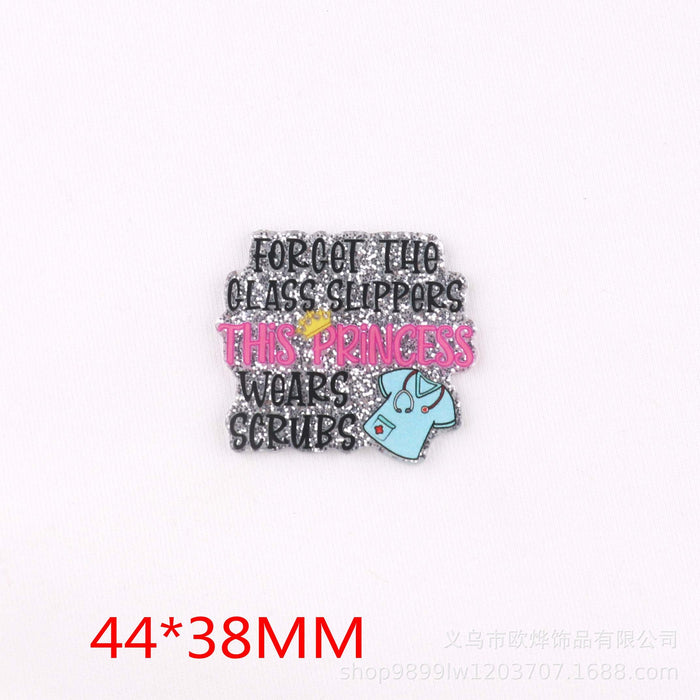 Wholesale Cartoon Letter Acrylic Pin DIY Patch Accessories JDC-FK-OuYie013