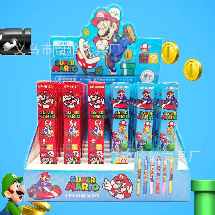 Wholesale Trendy Blind Box Click Gel Pen 0.5Mm Cartoon Plastic Shell Student Everyday Writing Resale