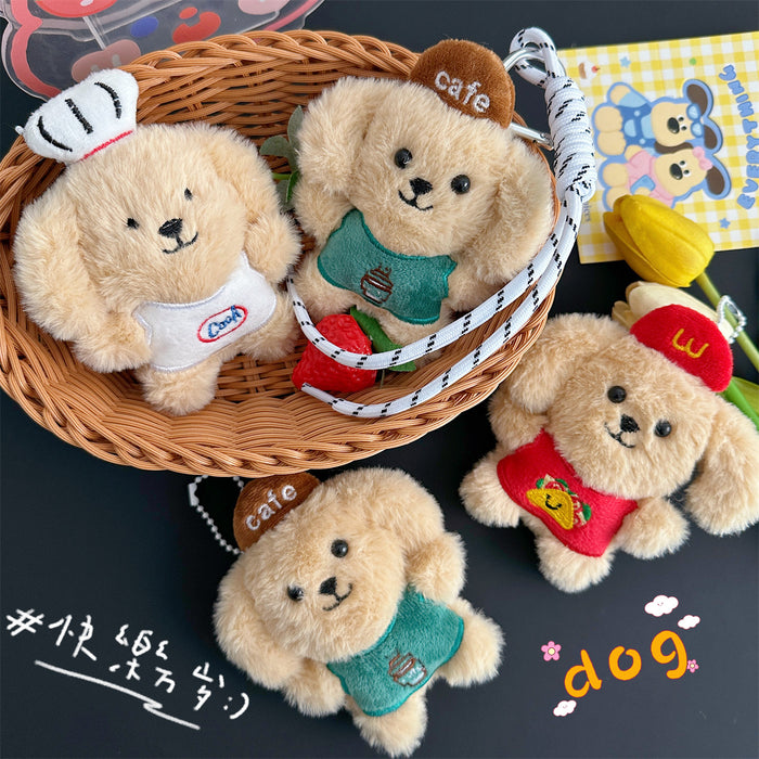 Wholesale Puppy Plush Toy Pendant for Girls' Bags Keychain Accessory