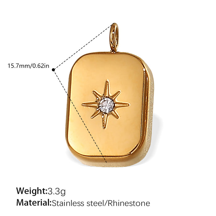 Wholesale Sun and Moon Element Stainless Steel Gold-Plated Pendant