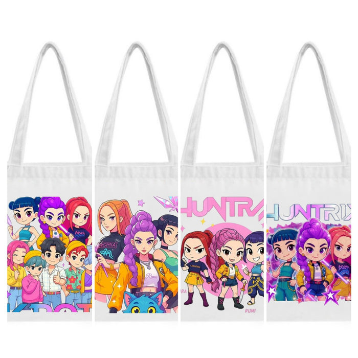 Wholesale KPOP cartoon character printed canvas shoulder bag