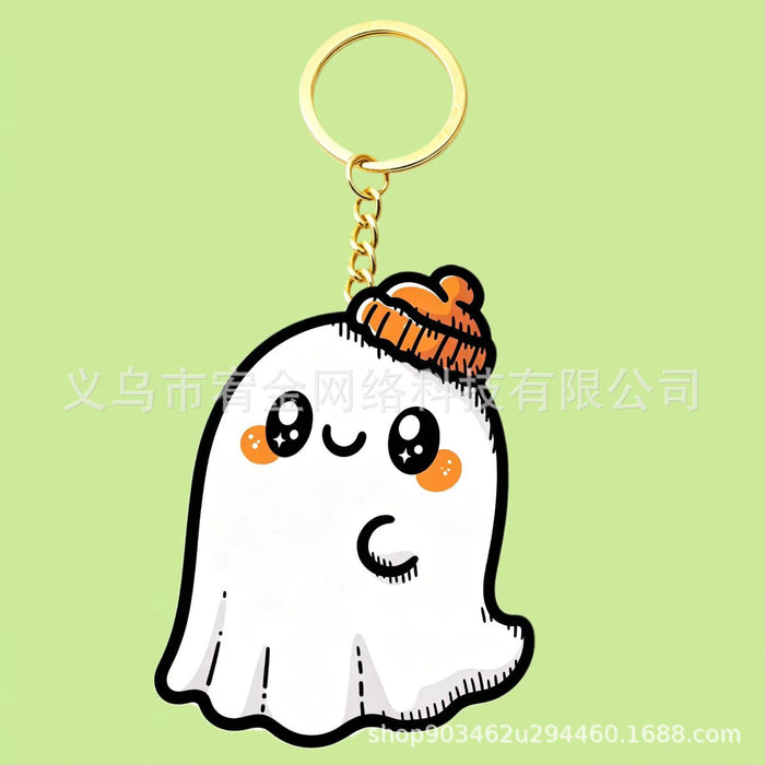Wholesale Acrylic Keychain Witch Hat Pumpkin Design Party Car Key Accessory MOQ≥10