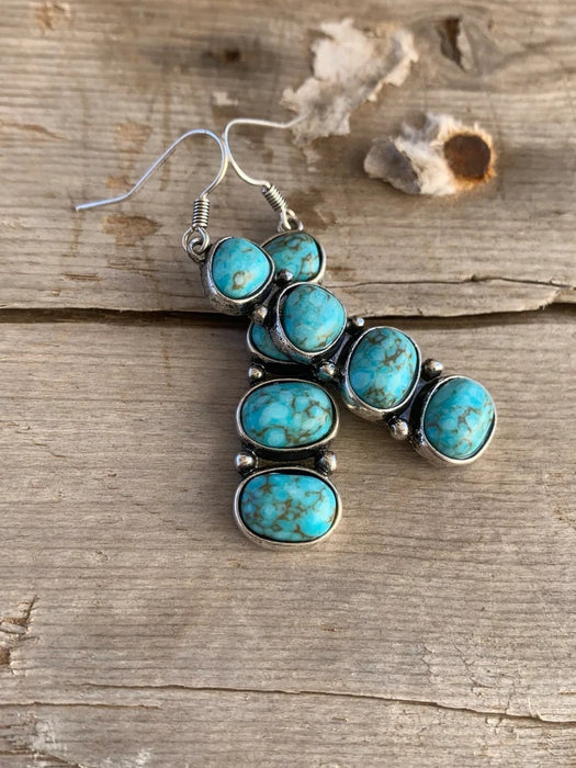 Wholesale 2pcs Bohemian Retro Turquoise Statemente Earrings