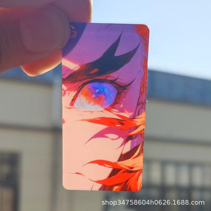 Wholesale Acrylic translucent card eye-glowing cartoon keychain pendant