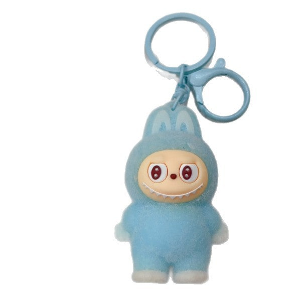 Wholesale 3D flocked cute cartoon keychain