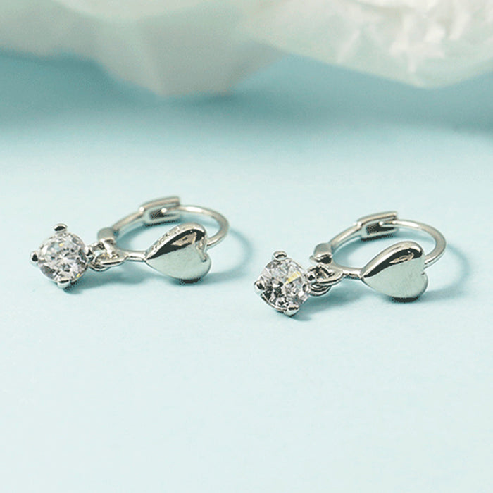 Wholesale   love ear buckle women's single diamond elegant  ear bone clip exquisite  sleep-free earrings