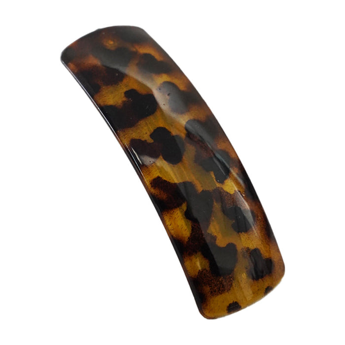 Wholesale Gold standard wide stripe smooth hair clip with high-end feel, black rear clip with spring clip, vintage hair clip