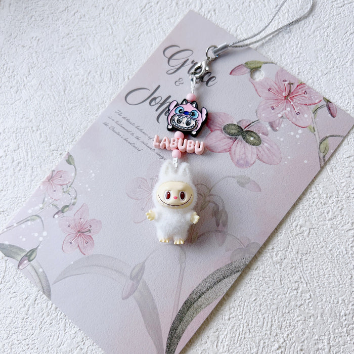 Wholesale Doll vinyl doll mobile phone pendant key chain handmade DIY car pendant