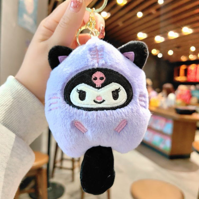 Wholesale Cute plush keychain pendant cartoon doll ornaments key chain claw machine gift