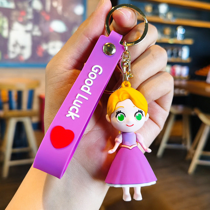 Wholesale Cartoon Doll Silicone Keychain JDC-KC-Tingm126