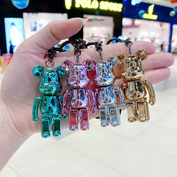 Wholesale Cartoon electroplated keychain, cute doll, exquisite backpack pendant, car keychain