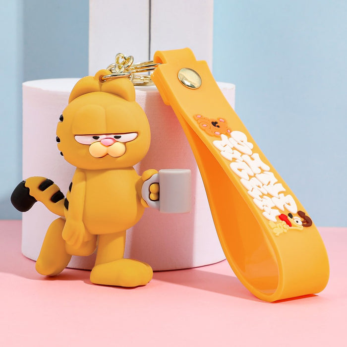 Wholesale Cartoon Cat Key Pendant Soft Rubber Anime Keychain Pendant