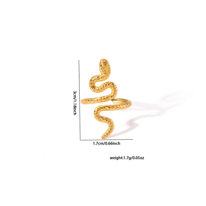 Wholesale Personalized hip-hop irregular Fried Dough Twists gold plated ring popular stainless steel geometric ring