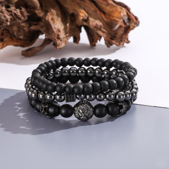 Wholesale Natural zircon elastic bracelet three piece set personalized bracelet