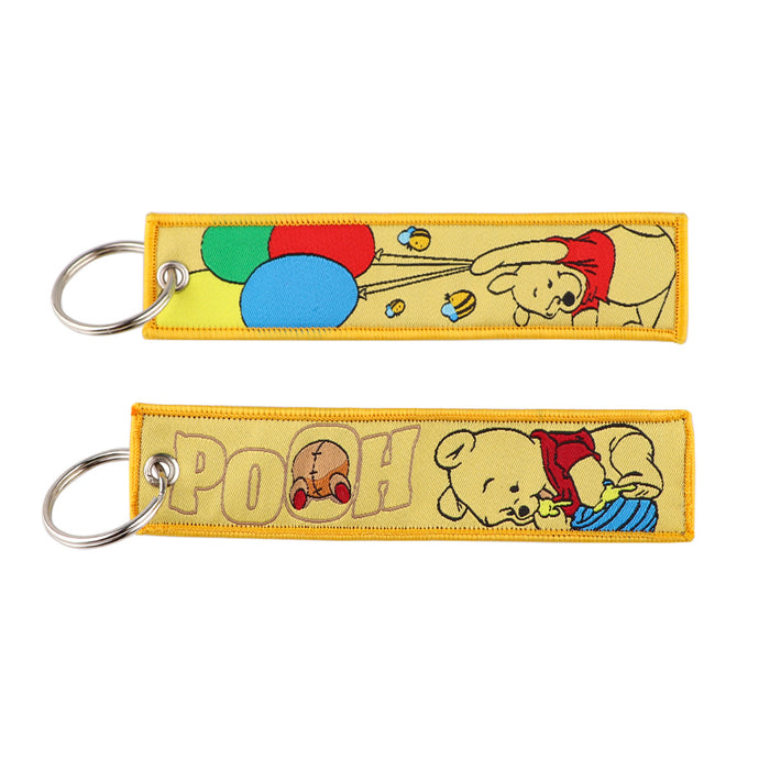Wholesale  Cartoon Weaving Mark Keychain Fabric Key Accessories