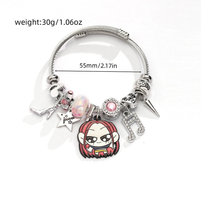 Wholesale K-POP Bracelet Cartoon Diamond Pendant