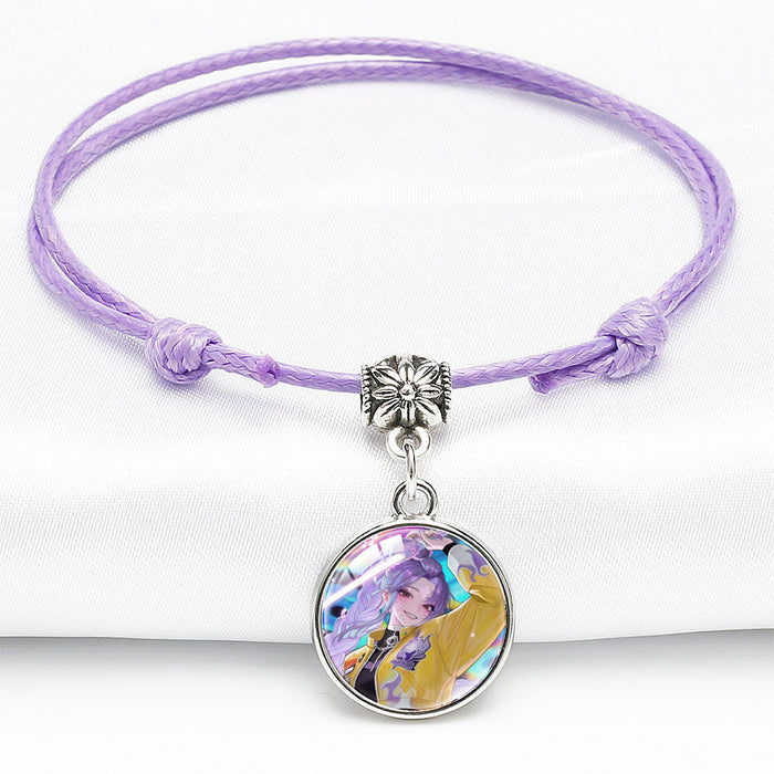 Wholesale KPOP Cute Cartoon Crystal Multi-Color Adjustable Bracelet