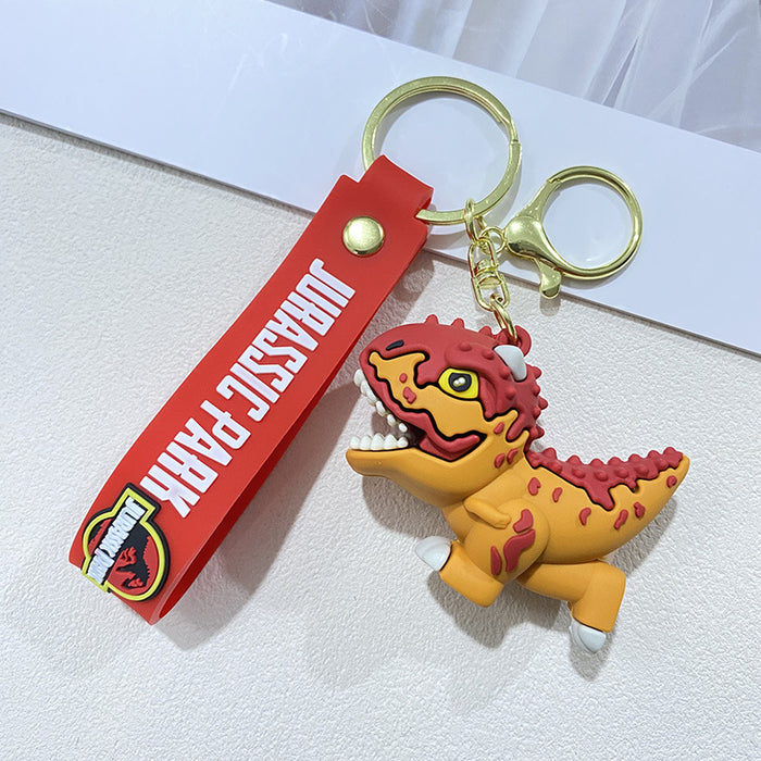 Wholesale Dinosaur keychain Tyrannosaurus Rex Triceratops cartoon doll car keychain small gift