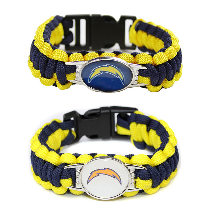 Wholesale rugby team rope woven bracelet