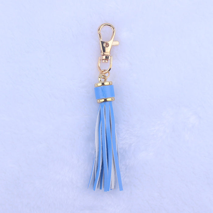 Wholesale Leather tassel pendant accessories tassel  gold buckle keychain tassel bracelet bracelet accessories