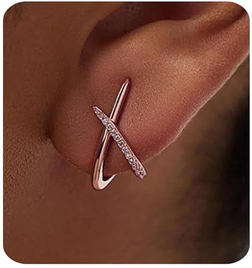 Wholesale Single item gold minimalist earrings, cross fashion earrings, daily accessories