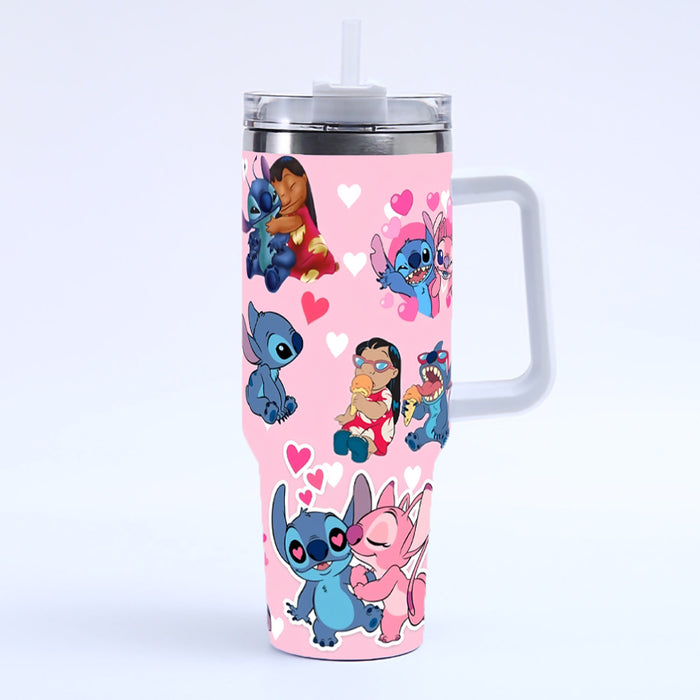 Wholesale Cute cartoon-themed 40oz stainless steel car ice bullies cup with handle.