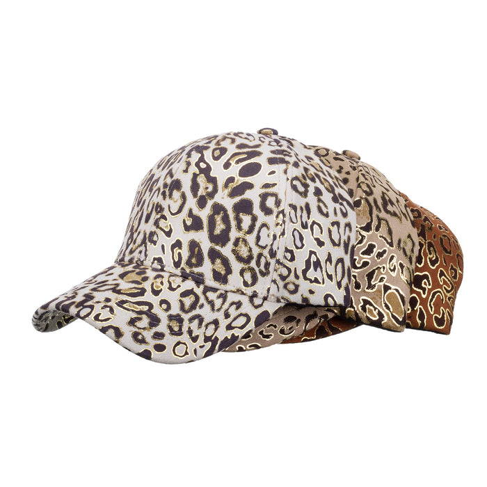Wholesale Nylon Autumn Fashion Bronzing Leopard Print Baseball Cap JDC-BC- ZhonM001