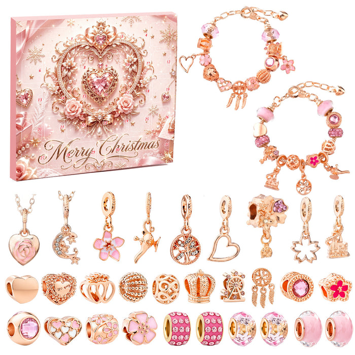 Wholesale Christmas DIY Bracelet Blind Box Gold 31 Grid Advent Calendar Jewelry Accessory Gift