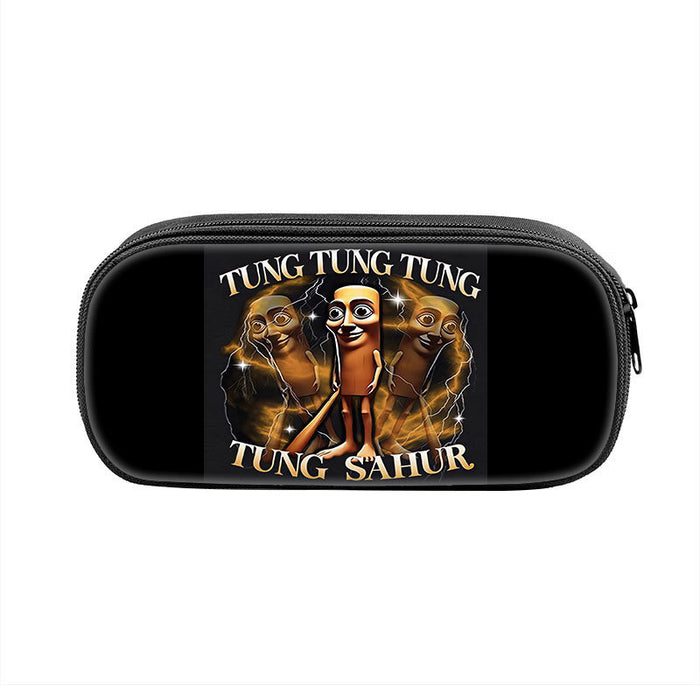 Wholesale  Printed Pencil Bag Brain Shark Student Stationery Bag