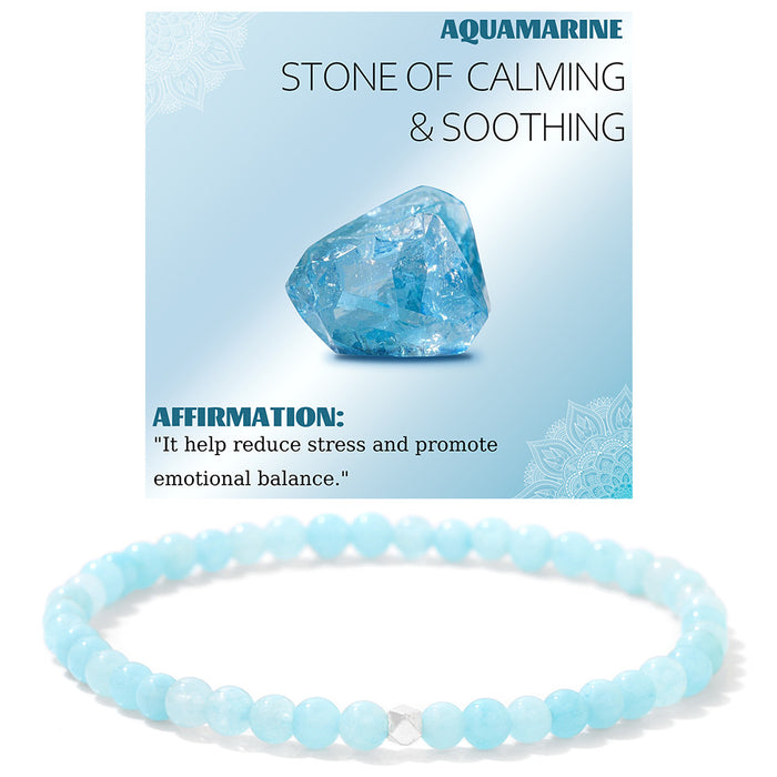 Wholesale 4mm stone bead bracelet with color retaining silver beads tiger' s eye and volcanic stone beads