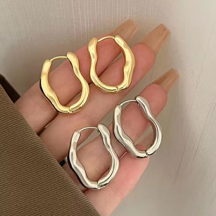 Wholesale irregular geometric earrings for women simple earrings elegant  U-shaped earrings