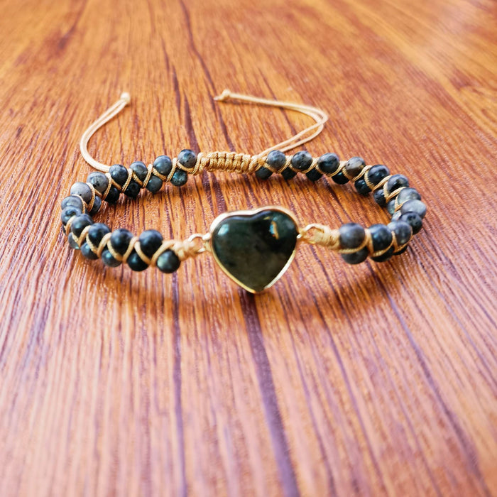 Wholesale Purple crystal stone woven double layered bead bracelet jewelry for men and women