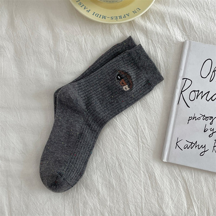 Wholesale Boneless socks, children's mid tube socks, spring and autumn styles, pure cotton