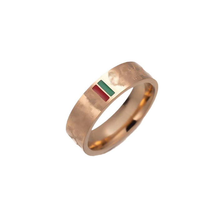 Wholesale Titanium steel pair ring rose gold ring versatile