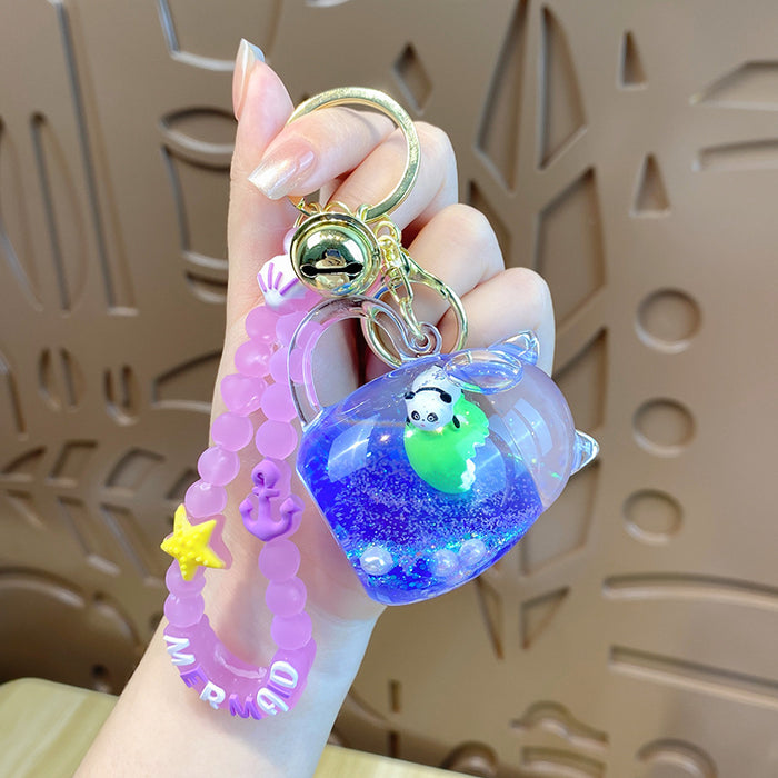 Wholesale Oil in keychain, drift bottle, cute pendant bag