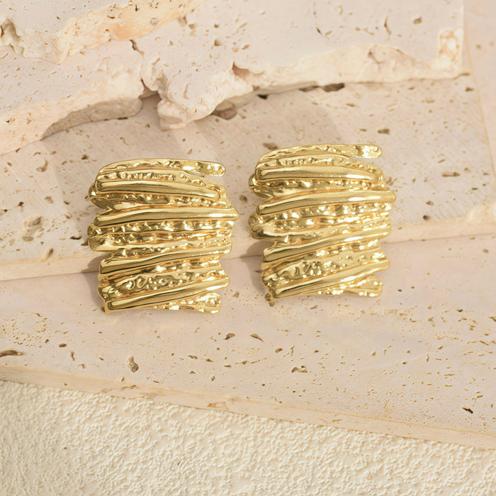 Wholesale Irregular Earrings Stainless Steel Temperament Geometric Earrings for Women