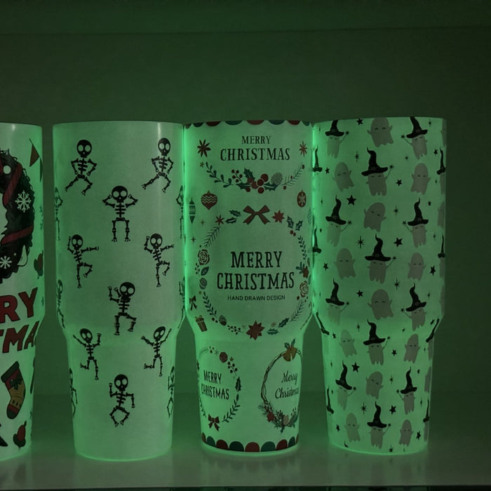 Wholesale 304 Stainless Steel Glow in the Dark 40oz Insulated Tumbler with Handle MOQ≥2